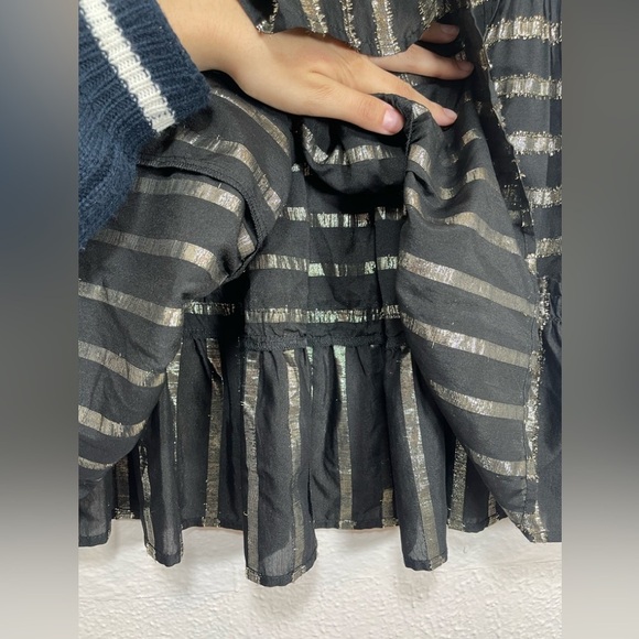 Anthropologie Current Air NWT Batia Smocked Mini Skirt Black Brown Women’s XS - Picture 8 of 14